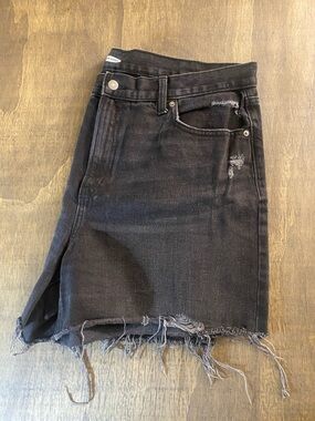 Old Navy Black Distressed Denim Shorts
